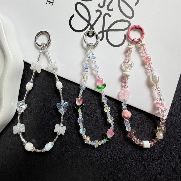 Decorative Beaded Floral Keychain Kalsten