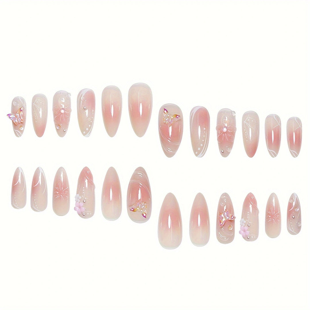 Artistic Infused Floral Press-On Nail Set Kalsten