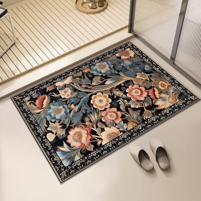 Floral Print Area Mat Kalsten