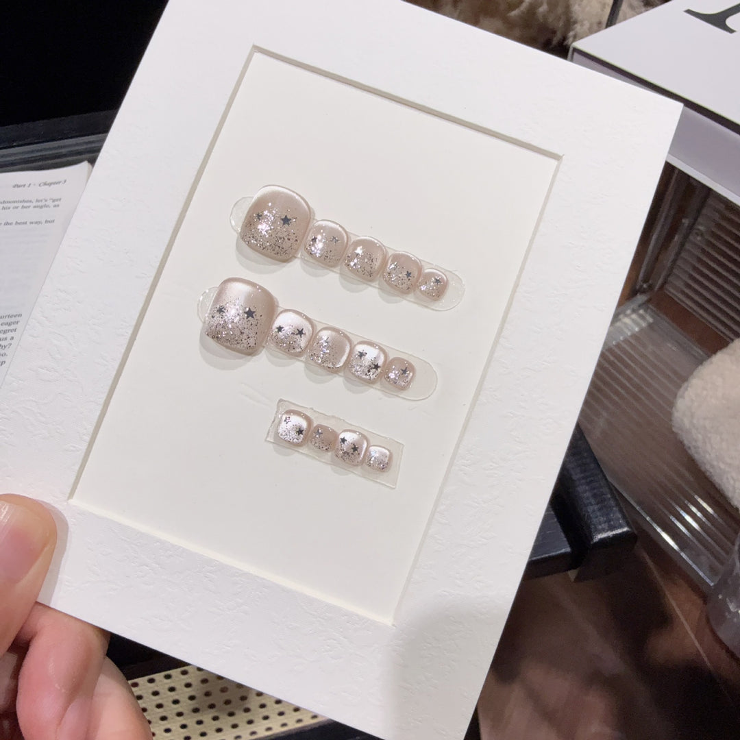 Decorative Rhinestone Press-On Toe Nails Kalsten