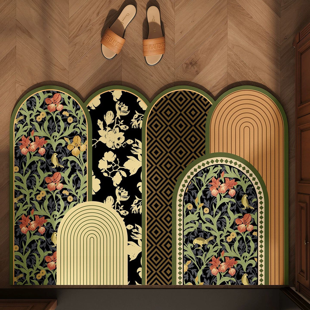 Stylish Vintage Floral Area Mat