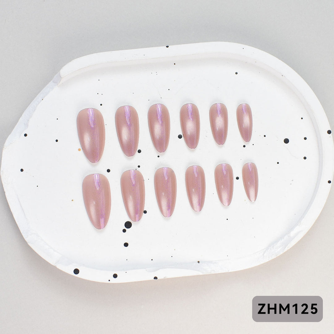 Artistic Press-On Nail Set with Cherry Blossom Design Kalsten