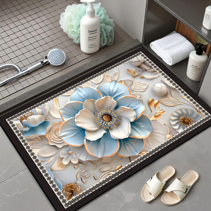 Floral Patterned Bath Mat Kalsten