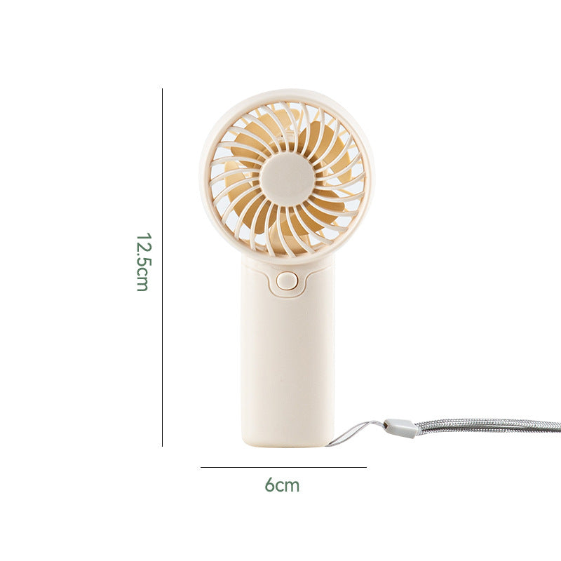Women's portable mini fan with ergonomic handle and USB charging function Kalsten