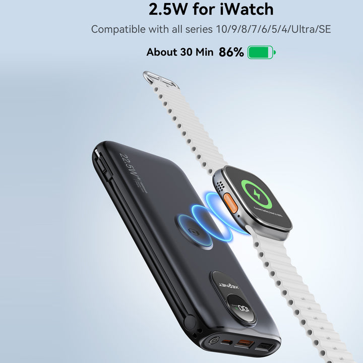 Portable power bank with Qi charging function and wired fast charging system Kalsten