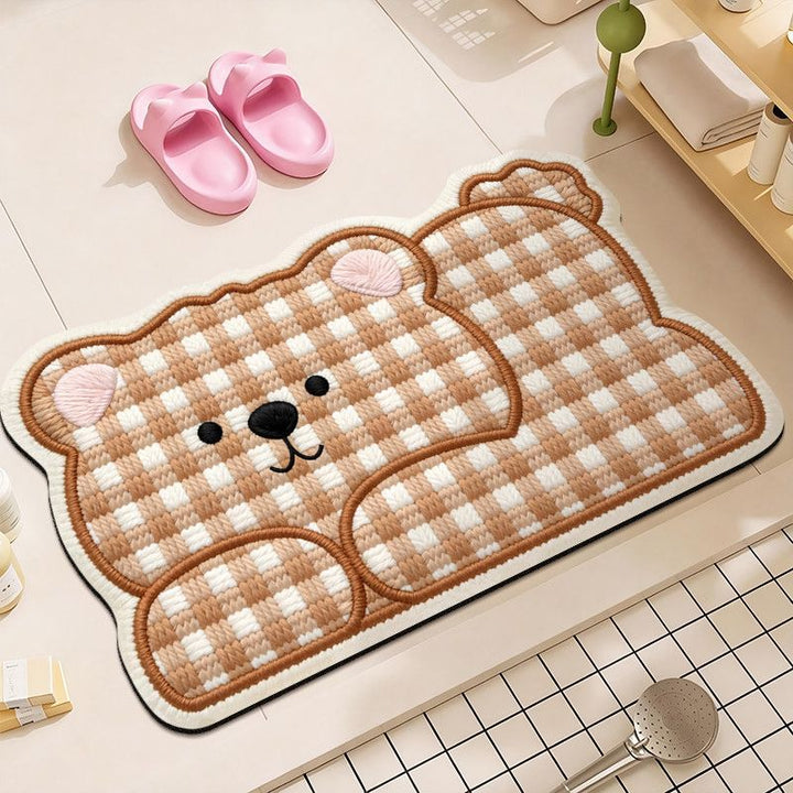 Cute Plush Bear Bath Mat Kalsten