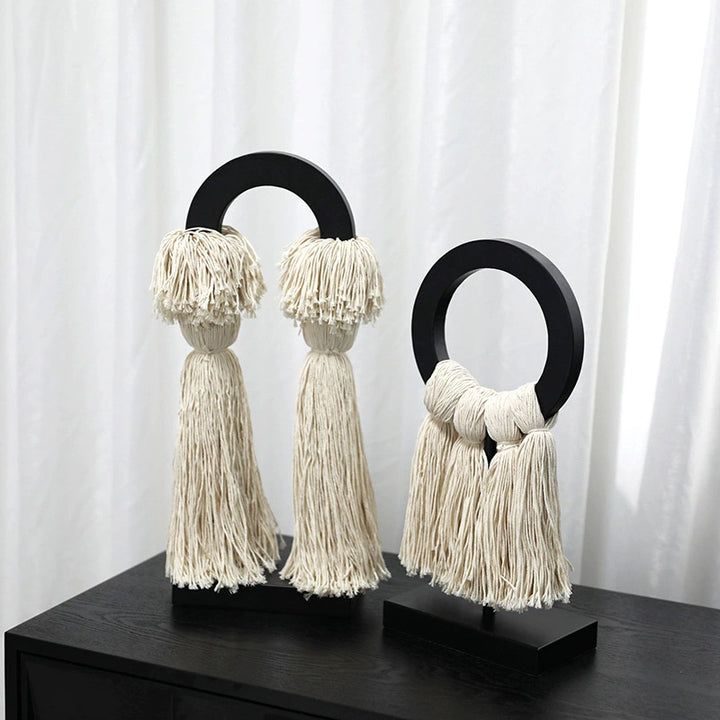Modern Decorative Macrame Sculpture