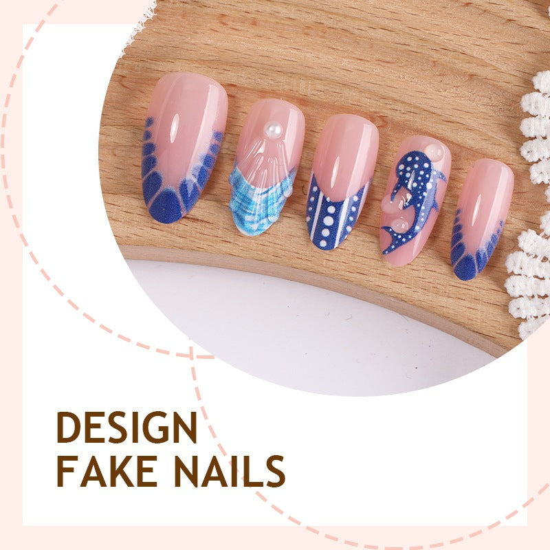 Acrylic nail set with elegant designs and glamorous accents Kalsten