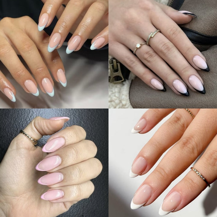 Elegant French Tip Press-On Nail Set Kalsten
