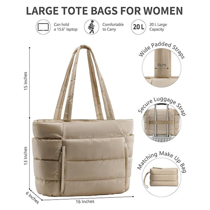 Fashionable everyday tote bag with multiple storage Kalsten