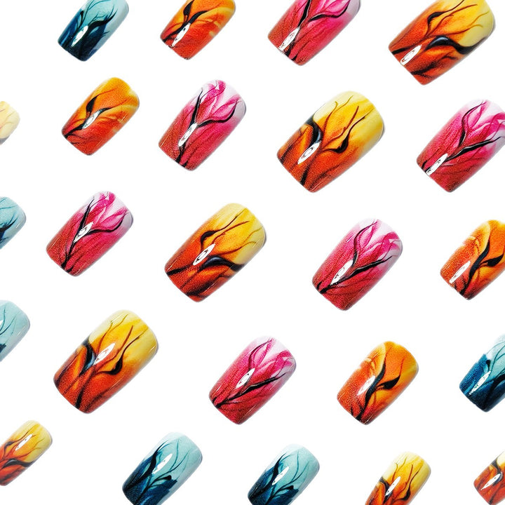 Artificial nails with autumn leaf design Kalsten