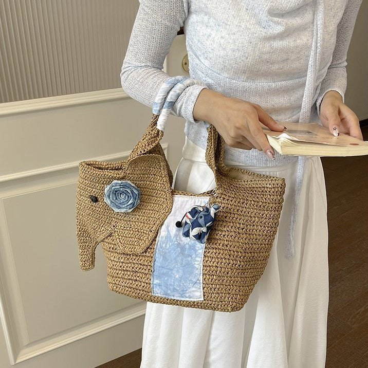Playful straw bag Kalsten