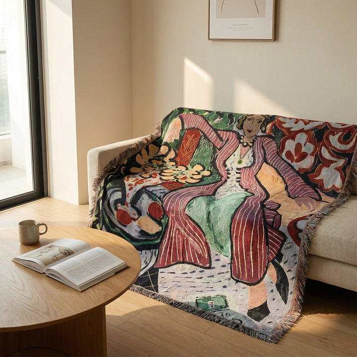 Artistic Woven Tapestry Throw