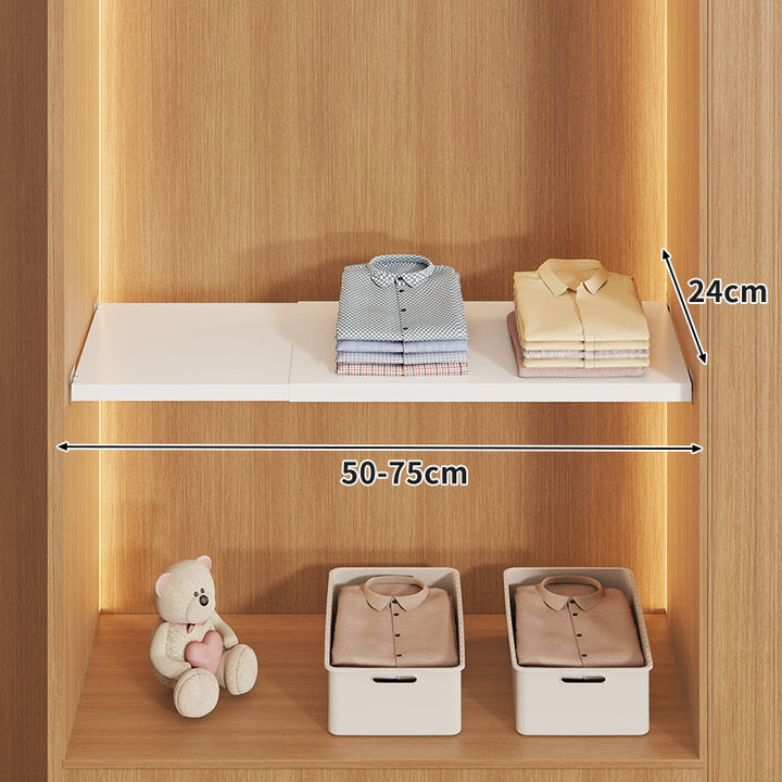 Expandable Hinged Closet Shelf Board