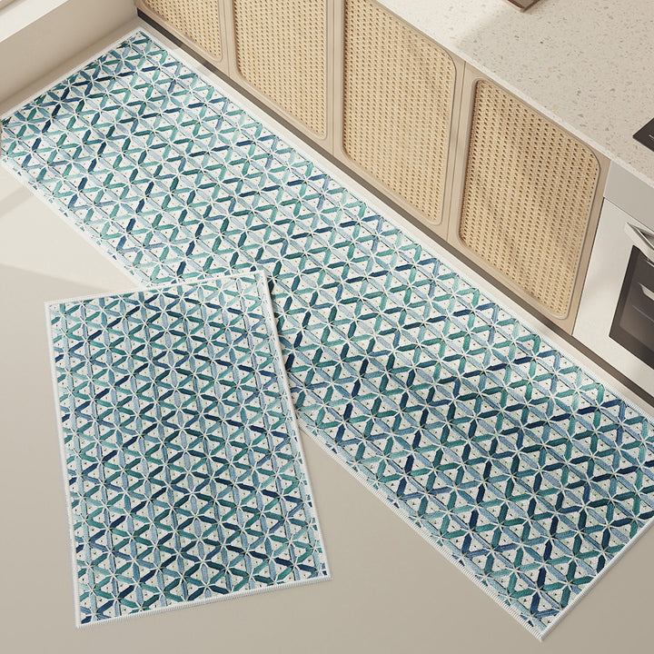 Geometric Pattern Kitchen Runner Mat