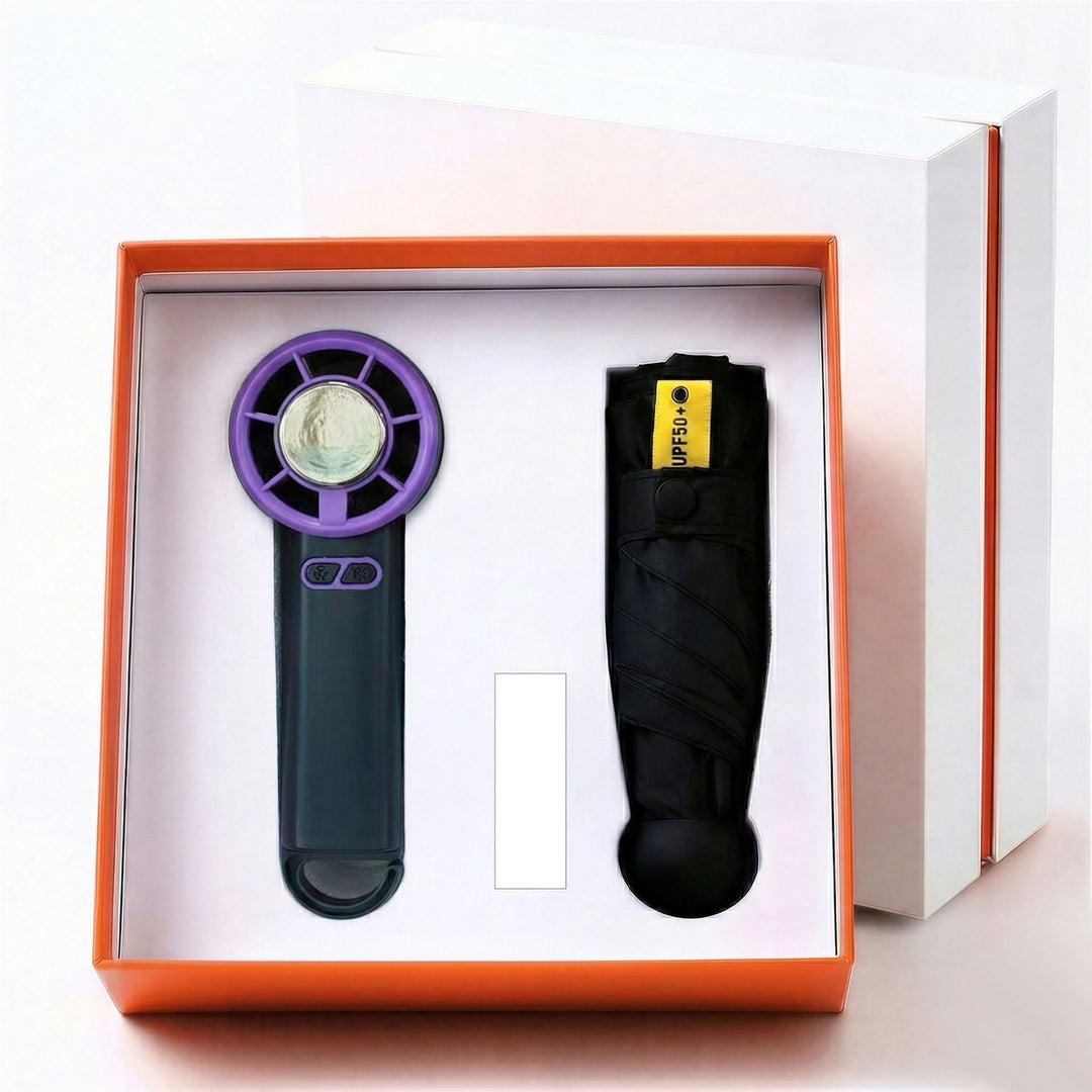 Ladies Multifunctional Set of Portable Fan and Umbrella Kalsten