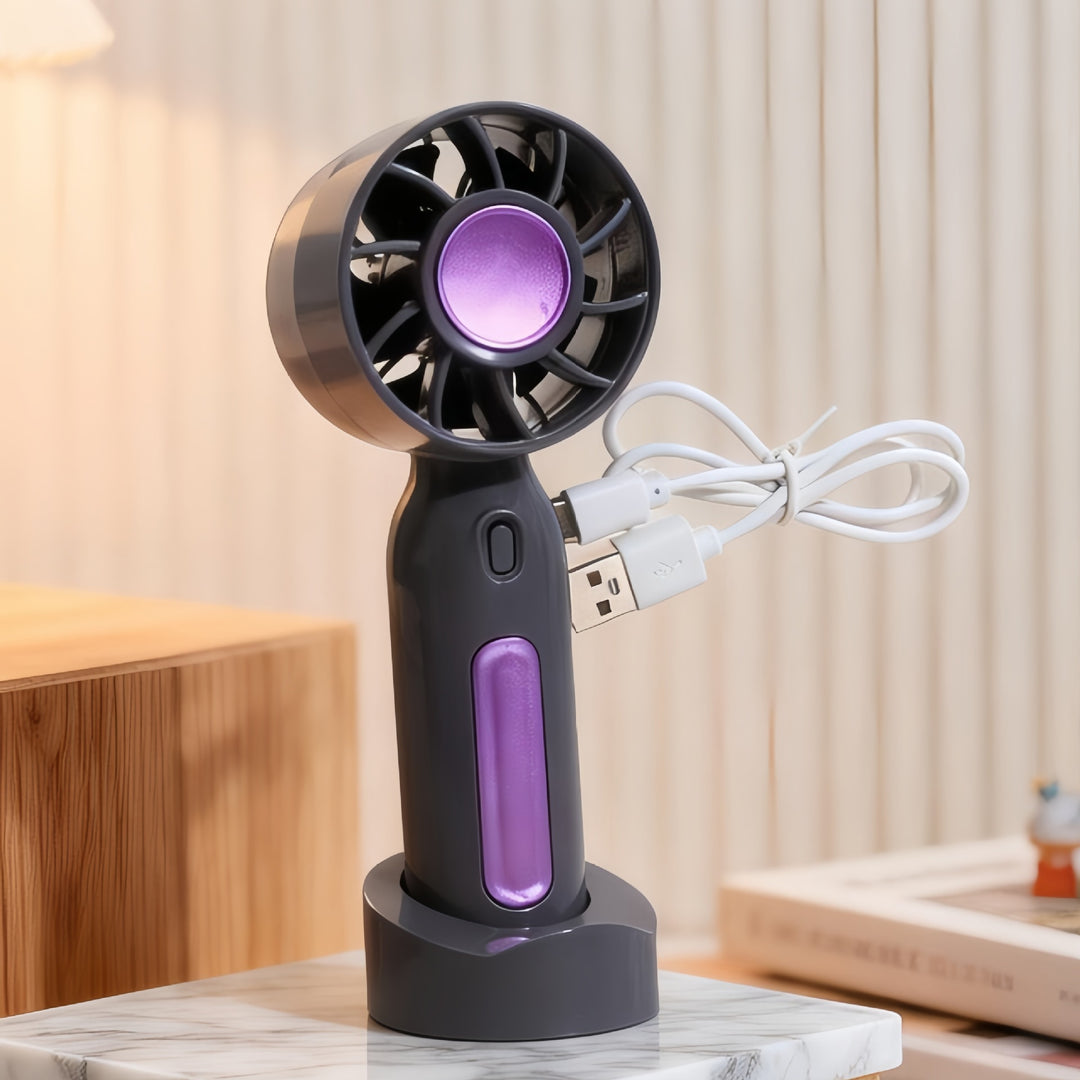 Women Portable Mini Fan with USB Charging Function and Flexible Adjustable Tilt Position Kalsten