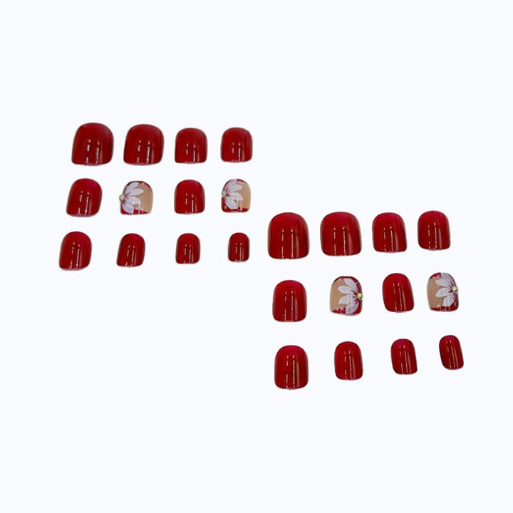 Artistic Floral Accent Nail Art Set