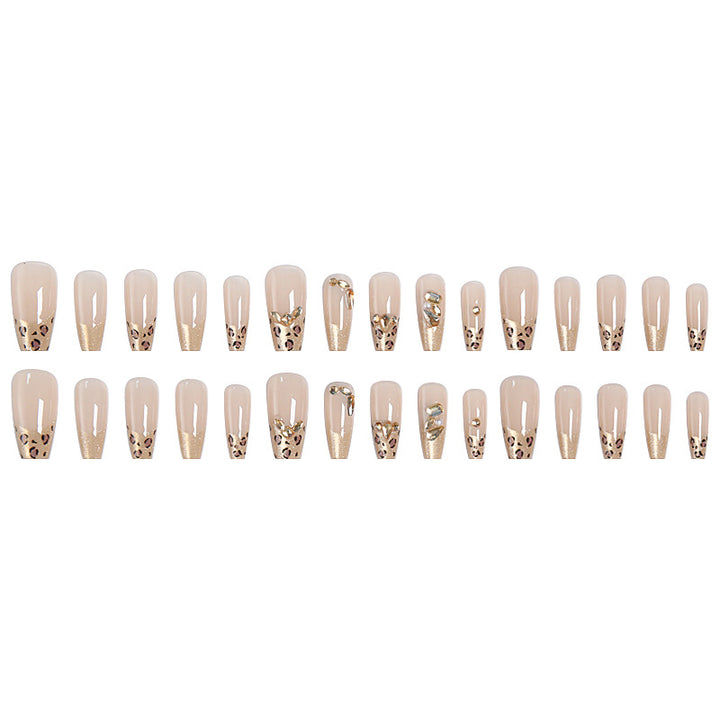 Acrylic nail set with glamorous 3D decorations Kalsten