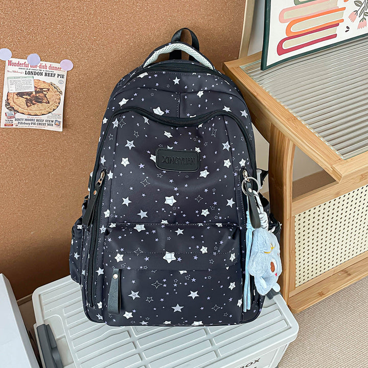 Star Patterned School Backpack