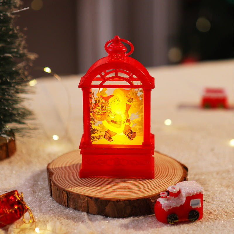 Decorative Christmas lantern with nostalgic Santa motif Kalsten