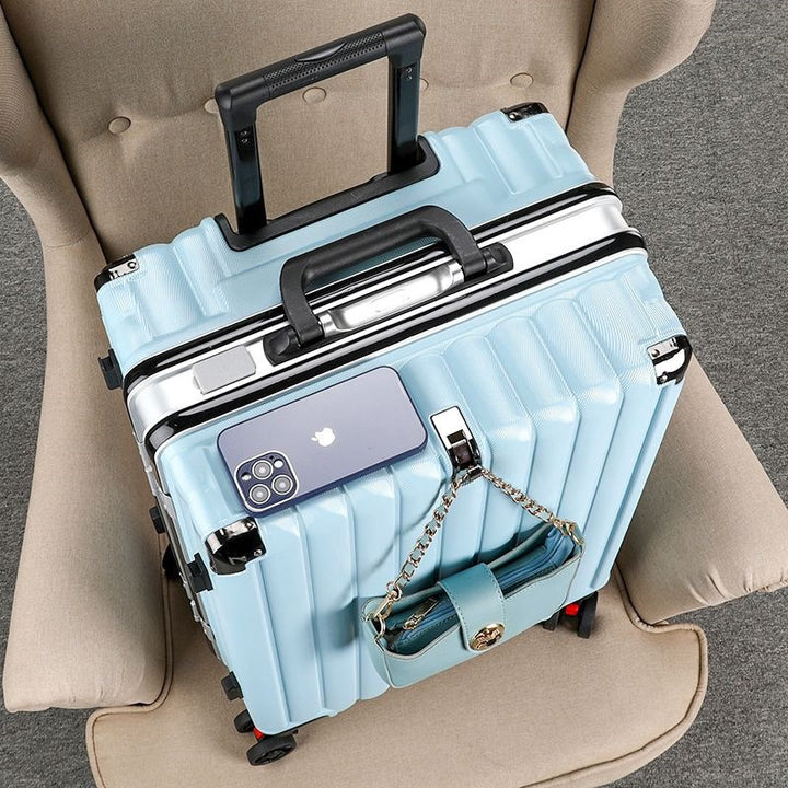 Hard Shell Trolley With Integrated Usb Charging Port And Multifunctional Storage Kalsten