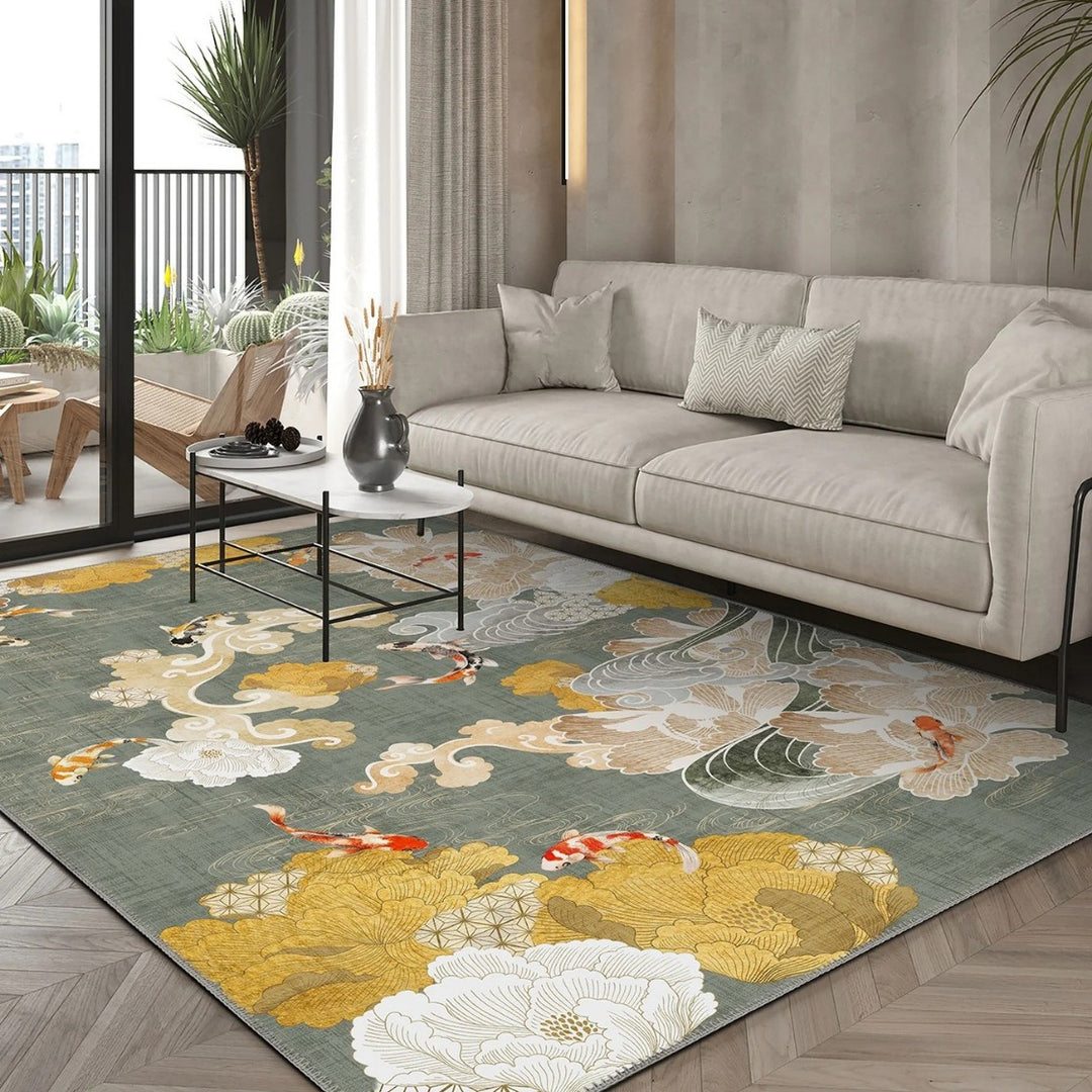 Botanical Pattern Area Rug