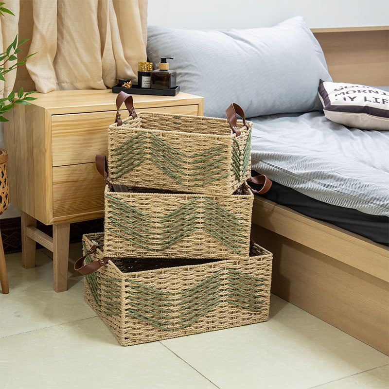 Handmade storage basket made of natural fibers Kalsten