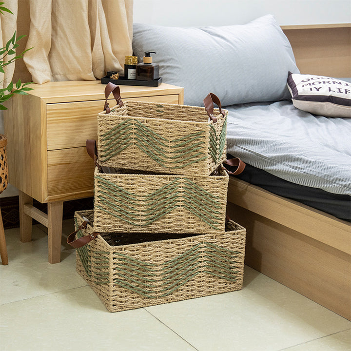 Handmade storage basket made of natural fibers Kalsten