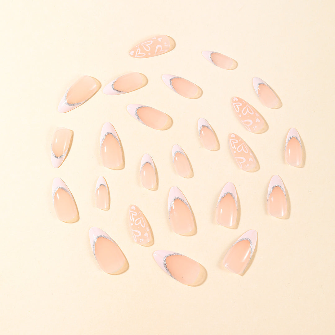 Elegant French Tip Acrylic Nail Art Kalsten