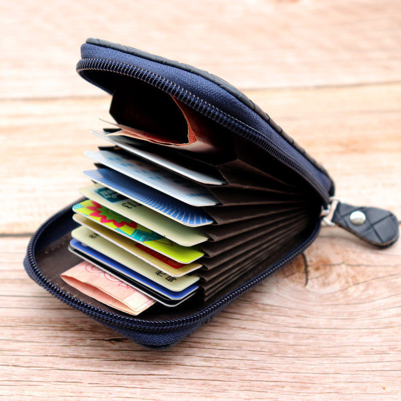 Zippered RFID Blocking Card Holder