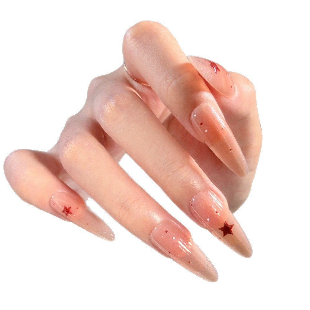 Artistic Press-On Nail Set with Star Accents Kalsten