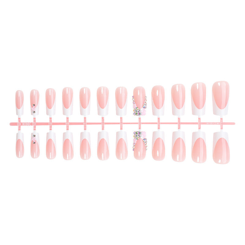 Nail set with elegant flower and glitter decorations Kalsten