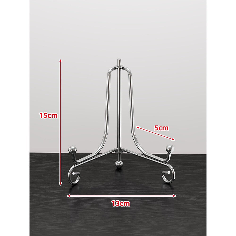 Decorative Curled-Tripod Metal Display Easel Stand