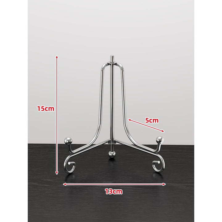 Decorative Curled-Tripod Metal Display Easel Stand
