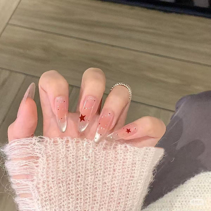 Elegant Star-Embellished Nail Extensions Kalsten