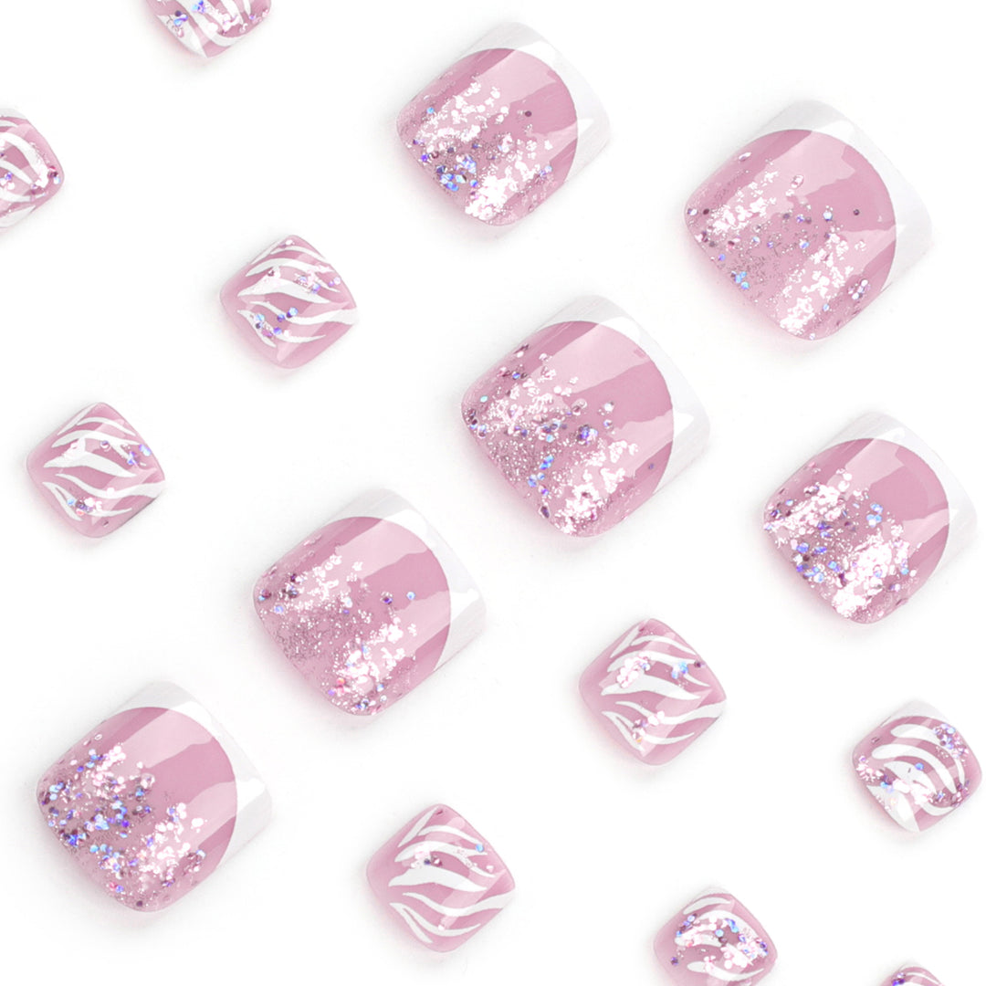 Artful toenail design with glamorous accents Kalsten