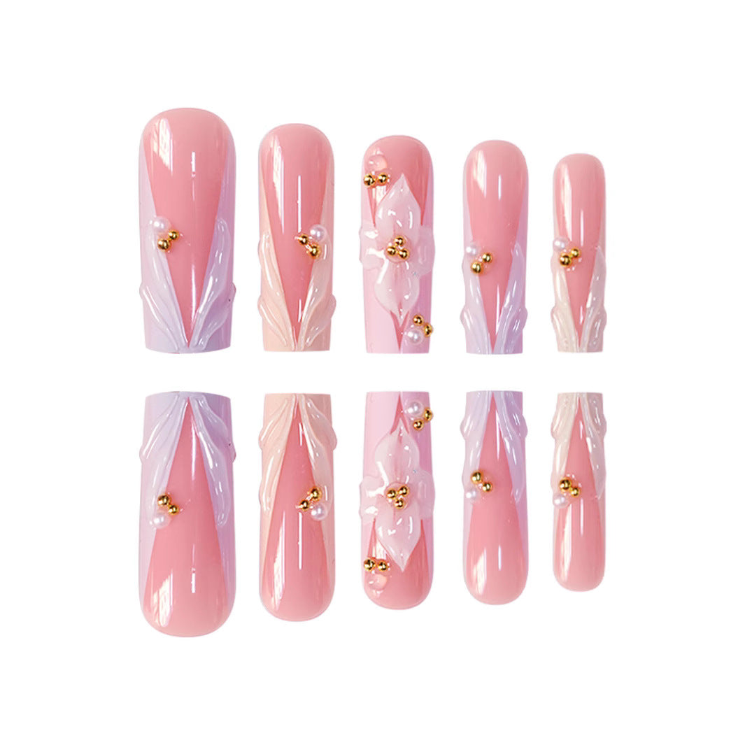 Floral Design Press-On Nails Kalsten
