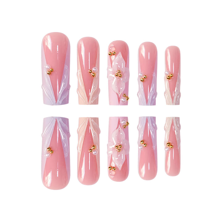 Floral Design Press-On Nails Kalsten