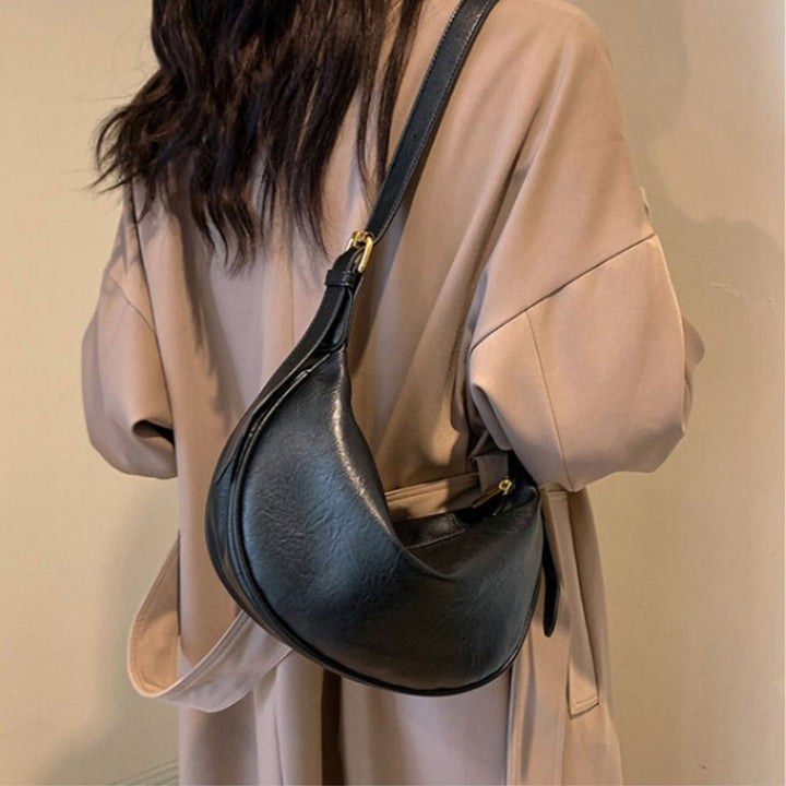 Sleek Crescent Shaped Crossbody Bag Kalsten