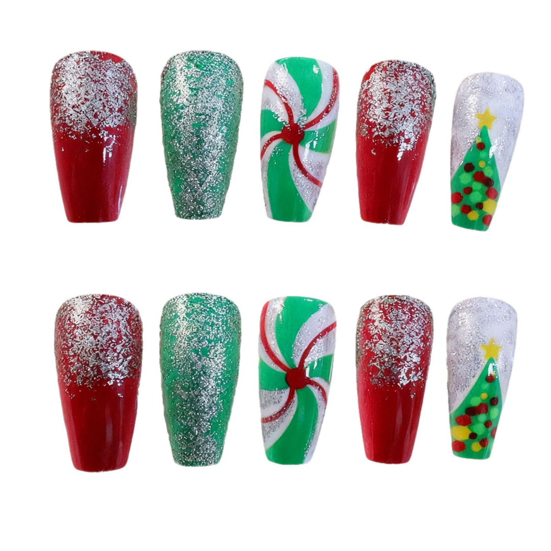 Festive Holiday Themed Nail Art Enhancements Kalsten