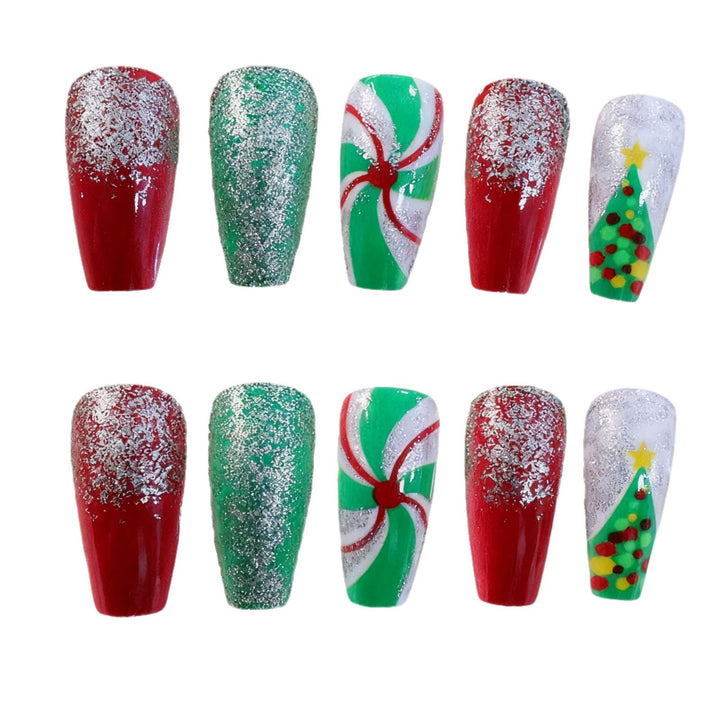 Festive Holiday Themed Nail Art Enhancements Kalsten