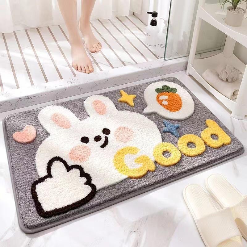 Playful Penguin-Themed Bath Mat Kalsten