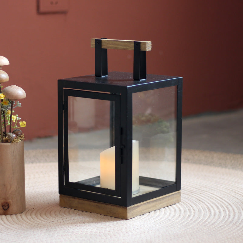 Decorative Lantern with Wooden Handle Kalsten