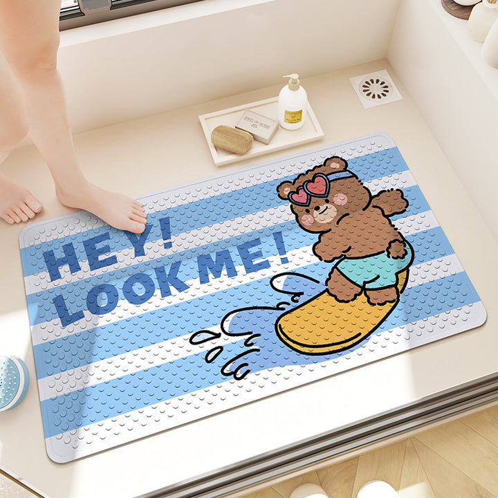 Playful Dog-Themed Bath Mat Kalsten