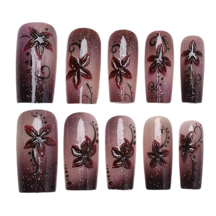 Artificial nails with floral accents Kalsten