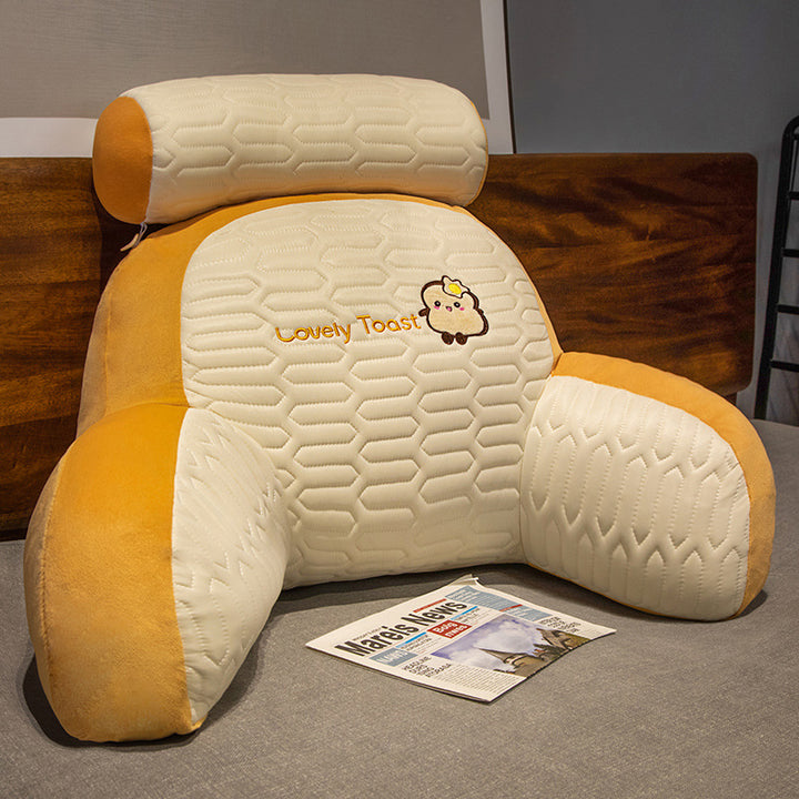 Plush back support pillow with toast design Kalsten