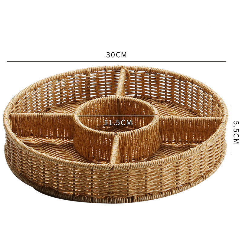 Multi-Sectional Woven Storage Basket Kalsten