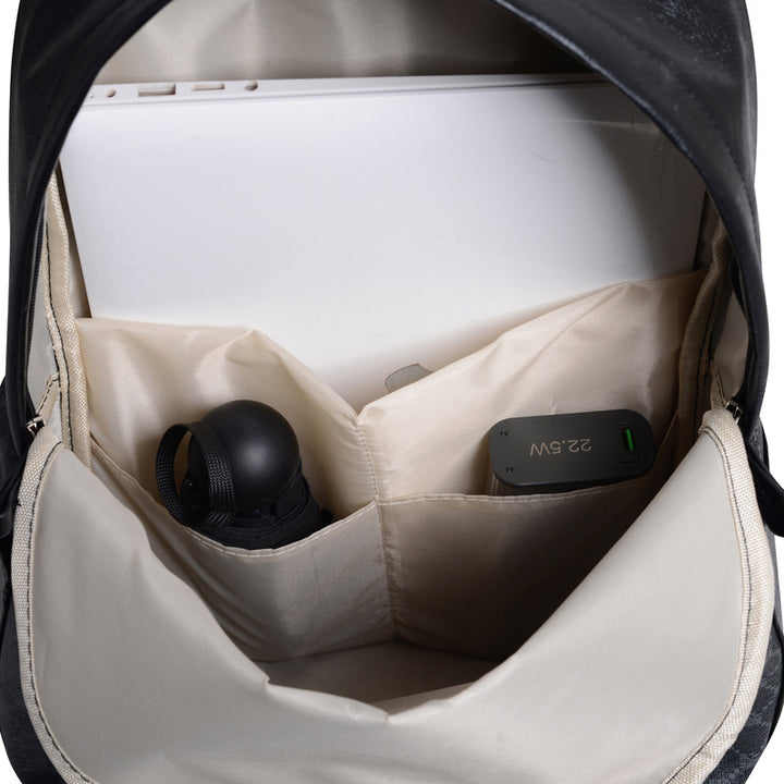 Durable Leather-Accented Daily Backpack Kalsten