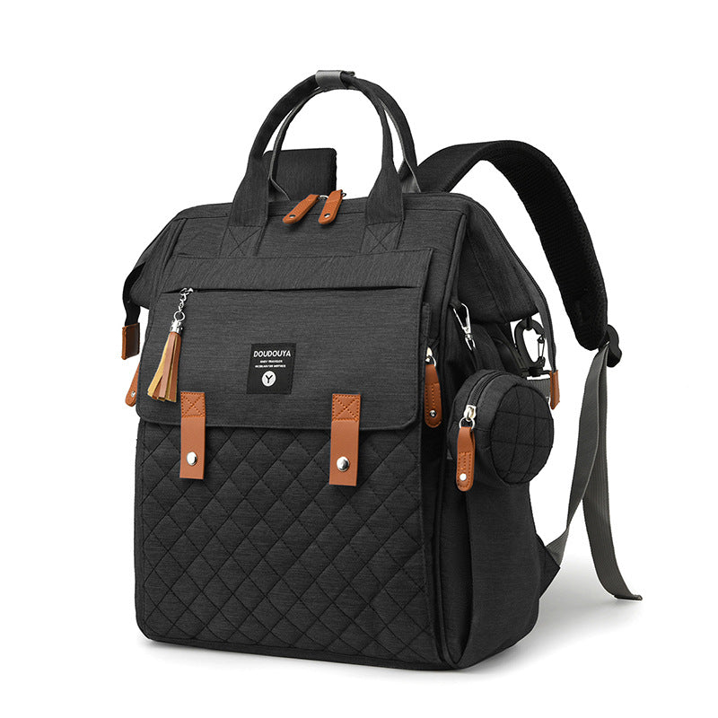 Multifunctional Quilted Diaper Backpack Kalsten